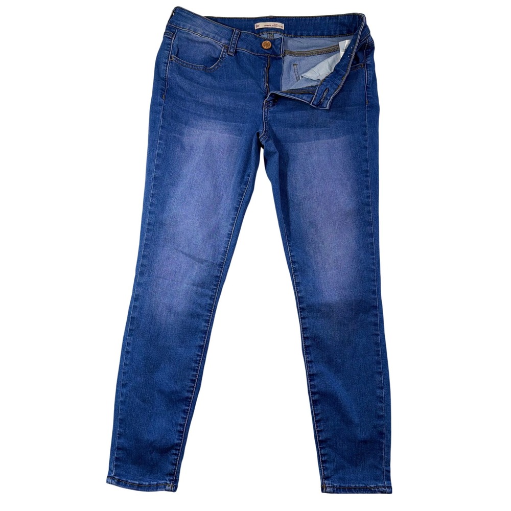 SO Ultimate Jegging Low Rise Blue Denim Jeans Medium Wash 11S 30W